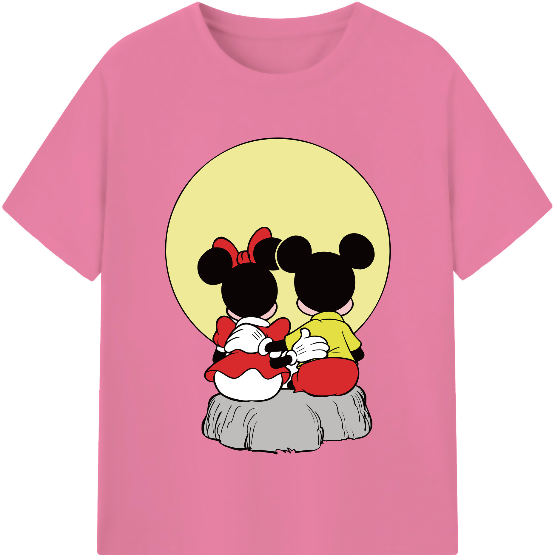 （画像用） ミッキーマウス Mickey Mouse 綿100％半袖Tシャツ（フロントプリント）